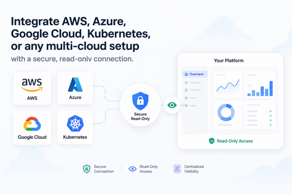 Connecting AWS, Azure, Google Cloud and Kubernetes accounts