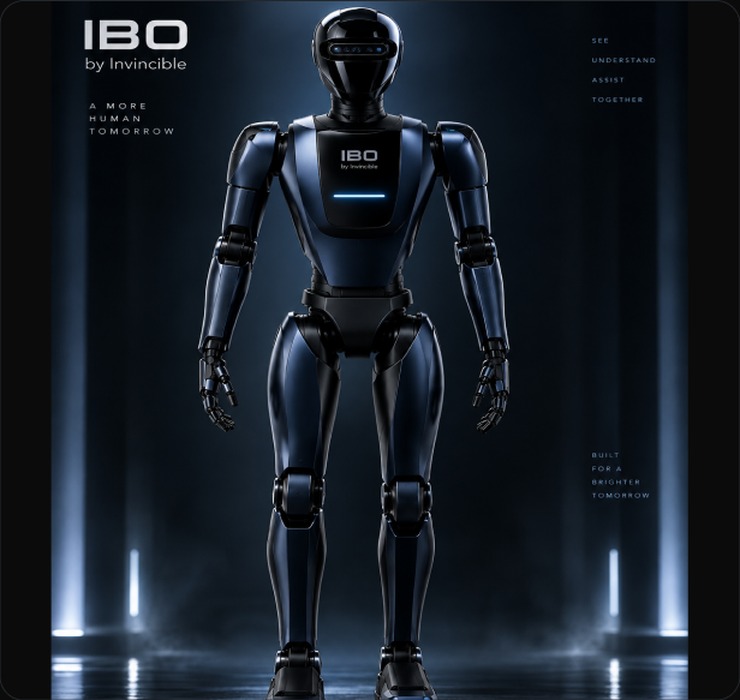 IBO full-body humanoid robot render